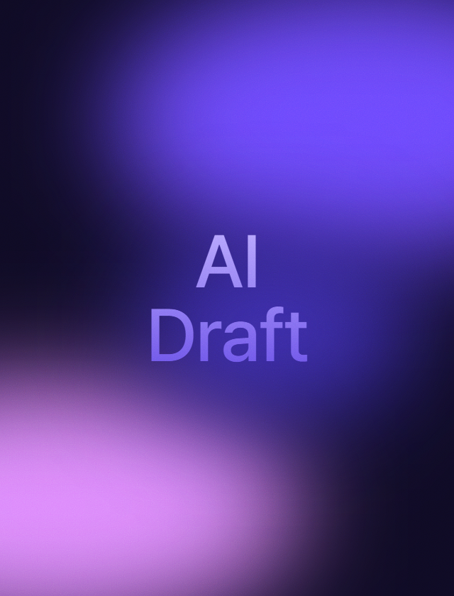 AI Draft
AI 초안 작성