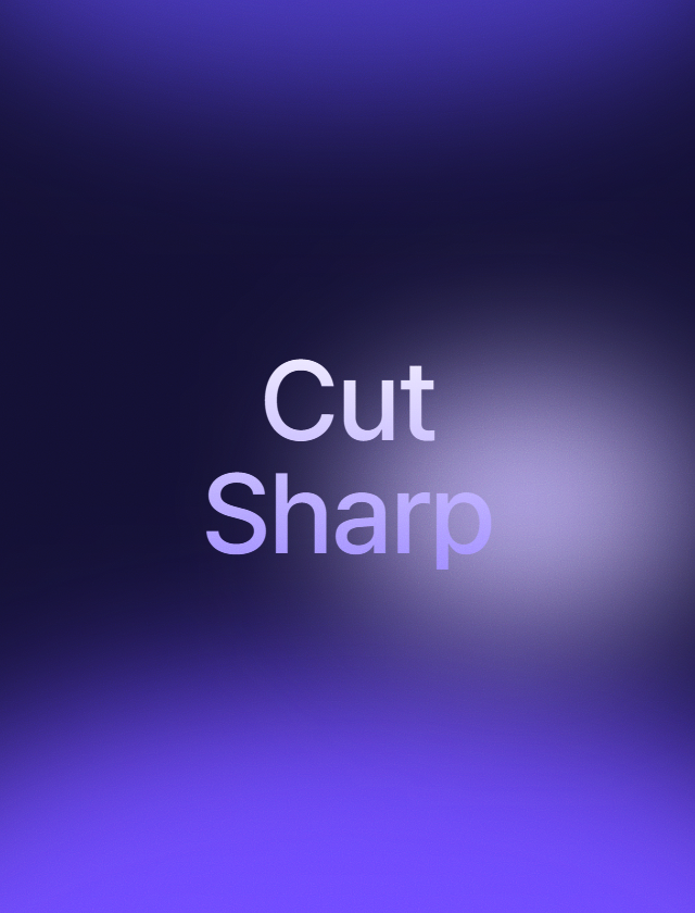 Cut Sharp
영상 편집